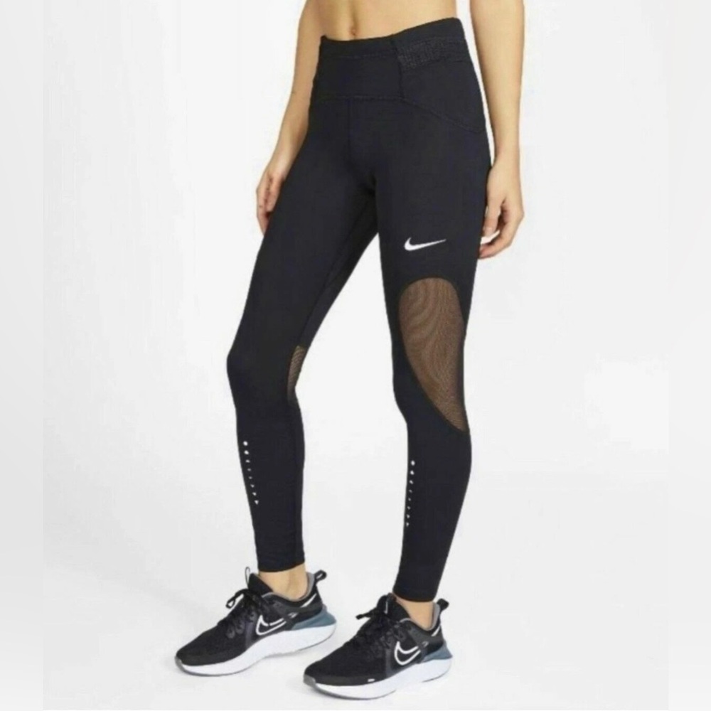 Nike Women Nike Black Speed Icon 7/8 Running Tight Pant Leggings Size XS